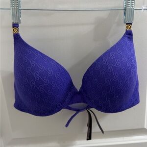 Victoria's Secret Deep Purple Bra with Gold Accents